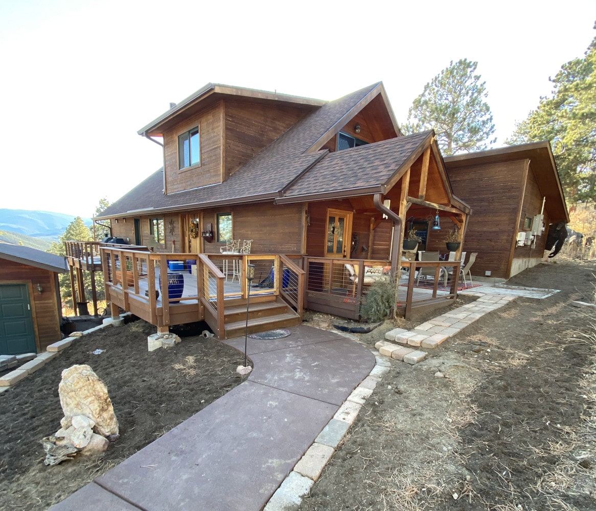 Mountain home built by Evergreen home builders