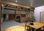 rendering design for a living room